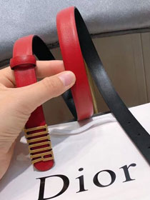 Dior original calfskin 20mm belt DR0002 red