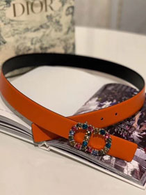 Dior original calfskin 30mm belt DR0001 orange