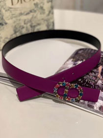 Dior original calfskin 30mm belt DR0001 purple
