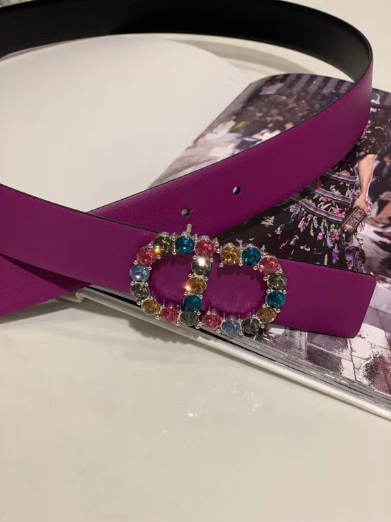 Dior original calfskin 30mm belt DR0001 purple