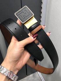 Fendi original calfskin belt 34mm F0003 coffee