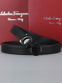 Feragamo gancini original calfskin belt 25mm F0001 black