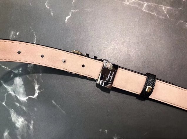Feragamo gancini original calfskin belt 25mm F0002 black