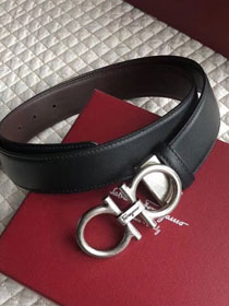 Feragamo gancini original calfskin belt 35mm F0007 black