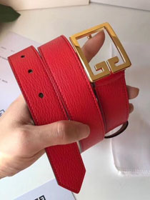 Givenchy original calfskin belt 30mm G0001 red