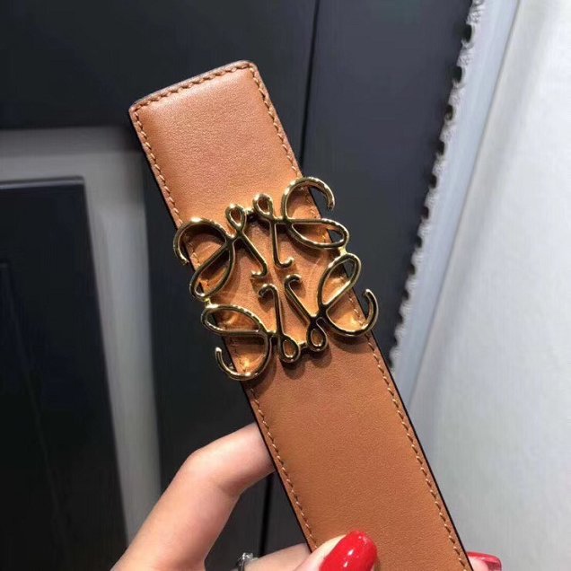 Loewe original calfskin belt 40mm LW0002 coffee