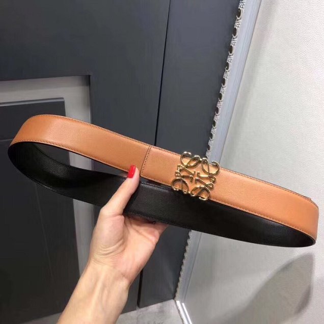 Loewe original calfskin belt 40mm LW0002 coffee