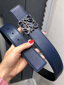 Loewe original calfskin belt 40mm LW0002 dark blue