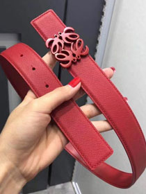 Loewe original calfskin belt 32mm LW0001 red