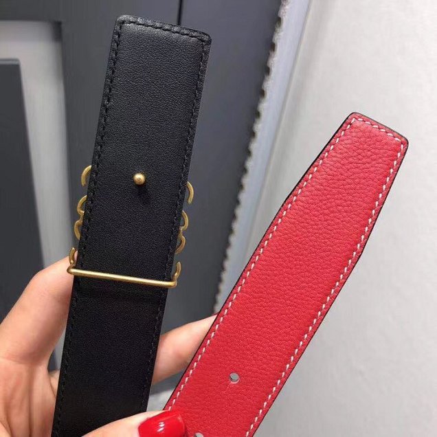 Loewe original calfskin belt 32mm LW0001 red