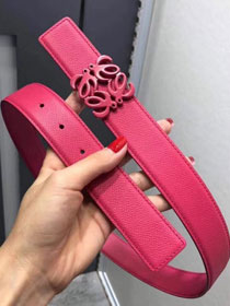 Loewe original calfskin belt 32mm LW0001 rose red