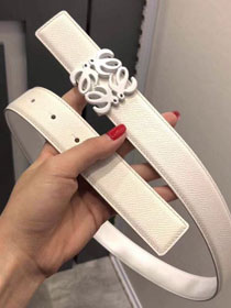 Loewe original calfskin belt 32mm LW0001 white