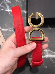 DG original calfskin 25mm belt D0003 red