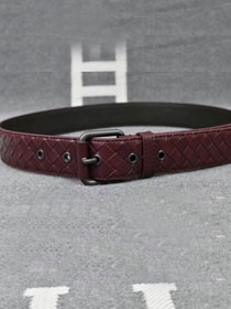 BV original calfskin 35mm belt V0001 wine red