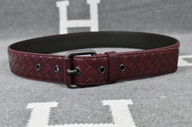 BV original calfskin 35mm belt V0001 wine red