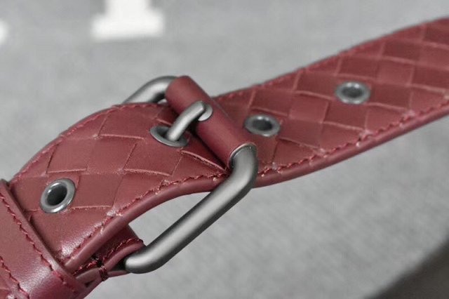 BV original calfskin 35mm belt V0001 wine red