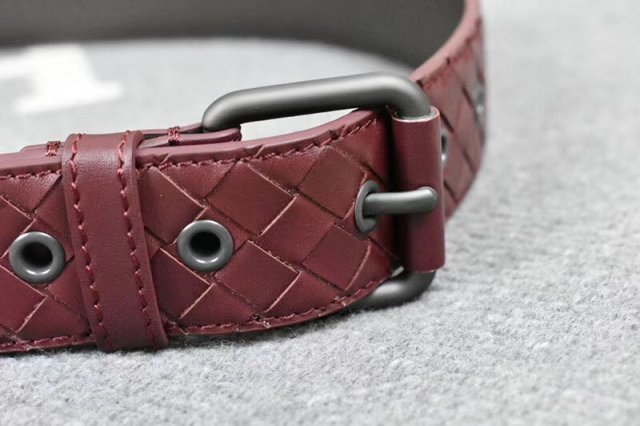 BV original calfskin 35mm belt V0001 wine red