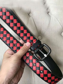 BV original lambskin 35mm belt V0003 black red