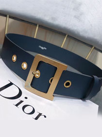 Dior original calfskin 50mm belt DR0003 dark blue