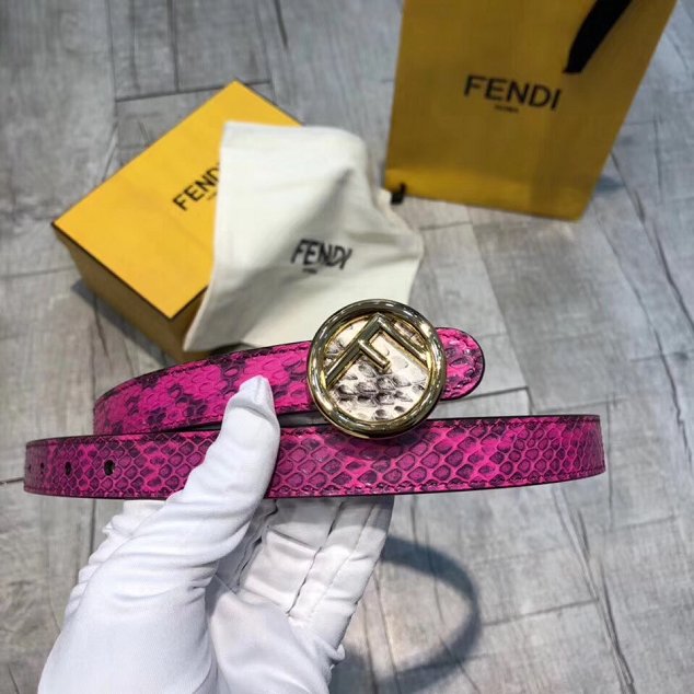 Fendi original calfskin belt 35mm FD0007 rose red