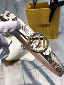 Fendi original calfskin belt 35mm FD0007 white