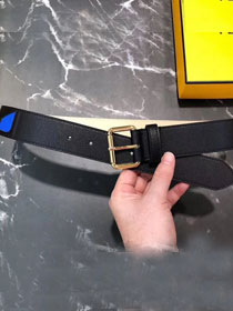 Fendi original calfskin belt 38mm FD0007 black&blue