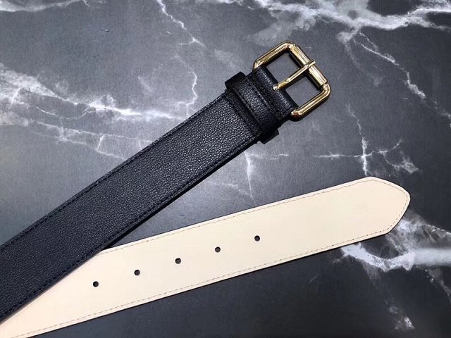 Fendi original calfskin belt 38mm FD0007 black&blue