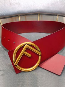 Fendi original calfskin belt 70mm FD0005 red