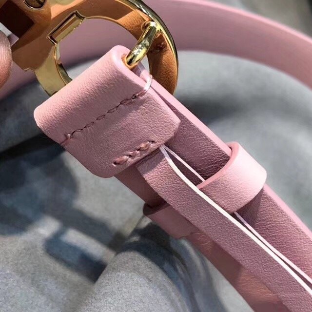 Feragamo gancini original calfskin belt 25mm F0047 pink