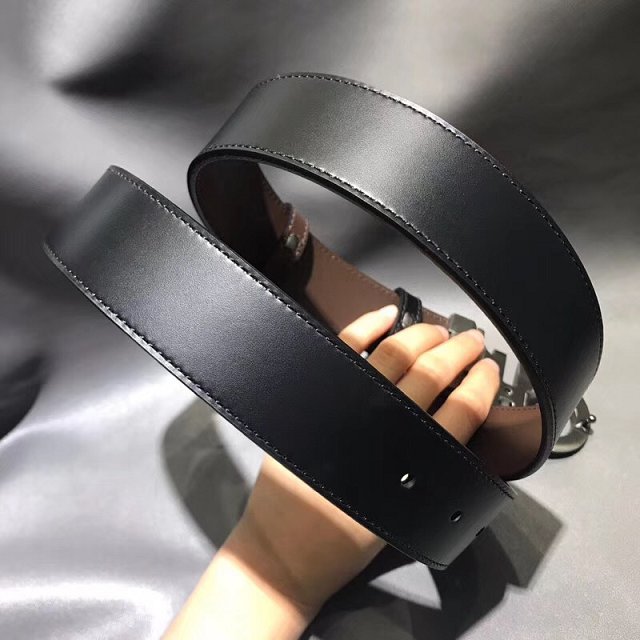 Feragamo gancini original calfskin belt 34mm F0015 black