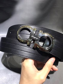 Feragamo gancini original calfskin belt 34mm F0017 black