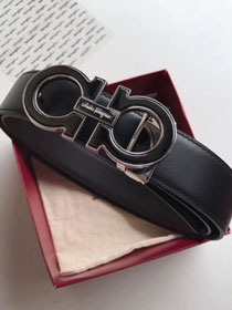 Feragamo gancini original calfskin belt 35mm F0035 black