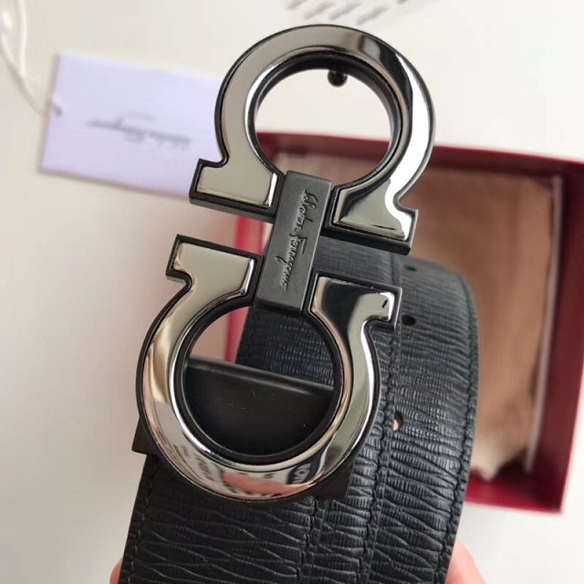Feragamo gancini original calfskin belt 35mm F0036 black