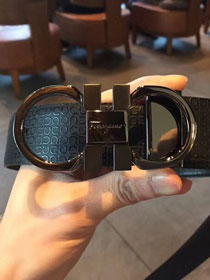 Feragamo gancini original calfskin belt 35mm F0037 black