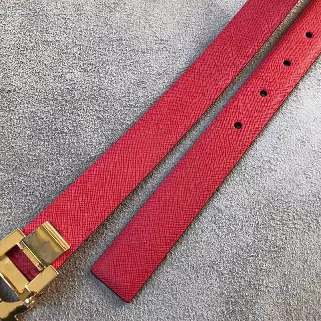 Feragamo gancini original calfskin belt 25mm F0014 red
