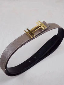 Hermes original calfskin H au carre belt 32mm H066050 light grey