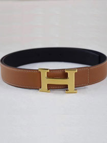 Hermes original epsom H belt reversible 32mm H064544 coffee&black