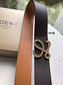 Loewe original calfskin belt 38mm LW0003 dark coffee