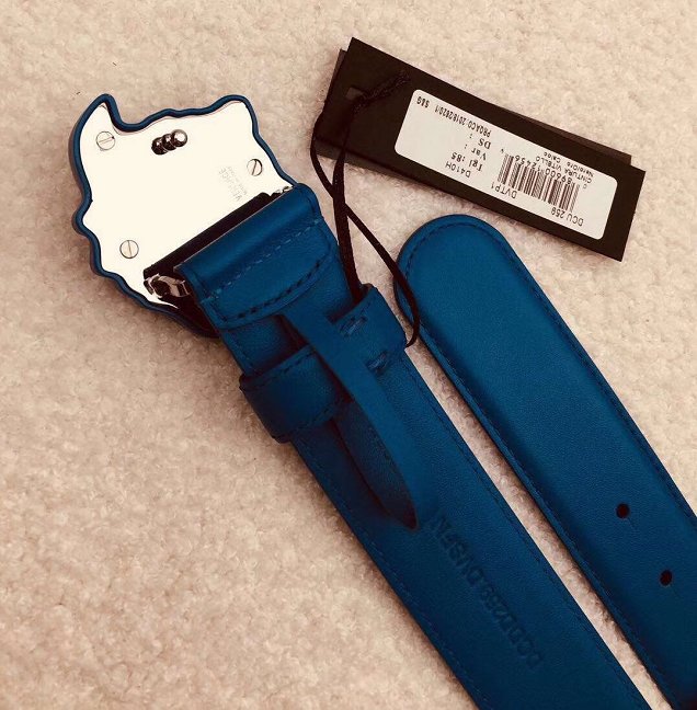 Vercase original calfskin 25mm belt VS0007 blue 