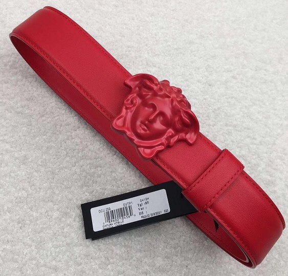 Vercase original calfskin 25mm belt VS0007 red