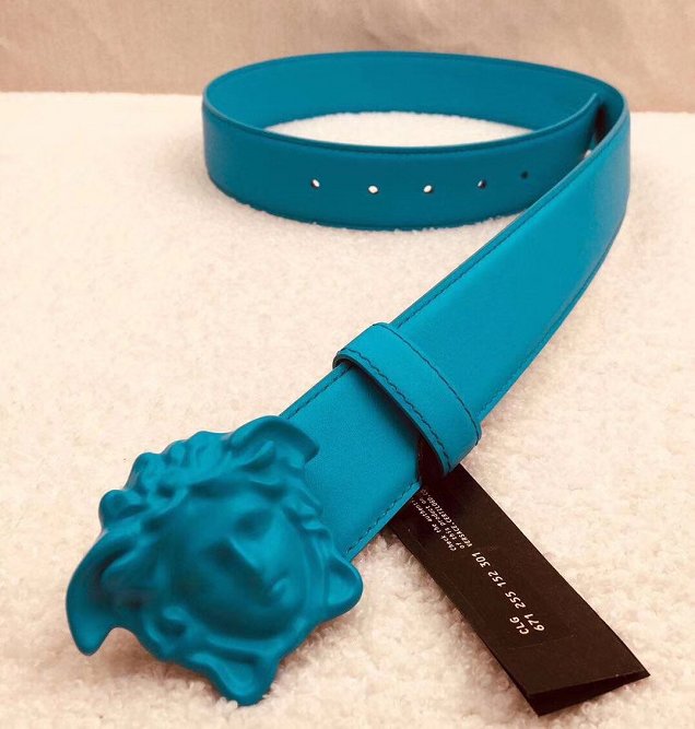 Vercase original calfskin 25mm belt VS0007 sky blue 