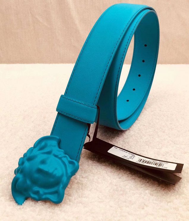 Vercase original calfskin 25mm belt VS0007 sky blue 