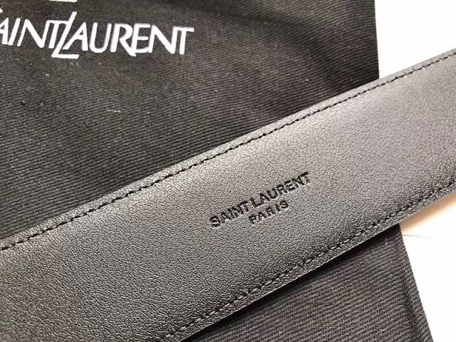 YSL original calfskin belt 25mm Y0001 black