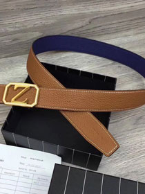 Zegna original calfskin belt 35mm Z0002 coffee&blue