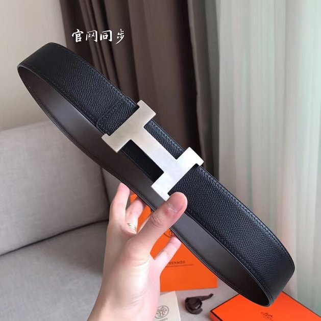 Hermes original epsom leather Constance 2 belt 42mm H064547 black