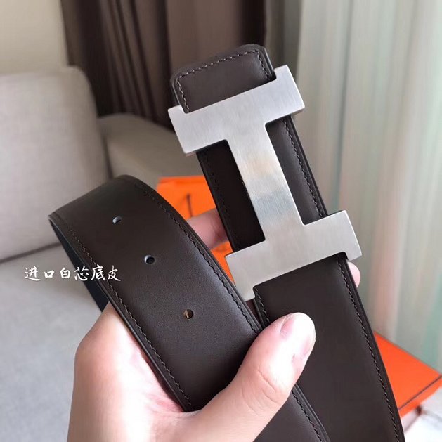 Hermes original epsom leather Constance 2 belt 42mm H064547 black