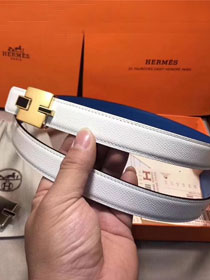 Hermes original epsom leather eileen reversible belt 25mm H073931 white