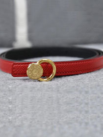 Hermes original epsom leather mini buckle belt 13mm H071429 red