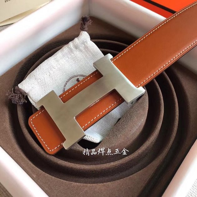 Hermes original smooth calfskin Constance 2 belt 42cm H064547 coffee