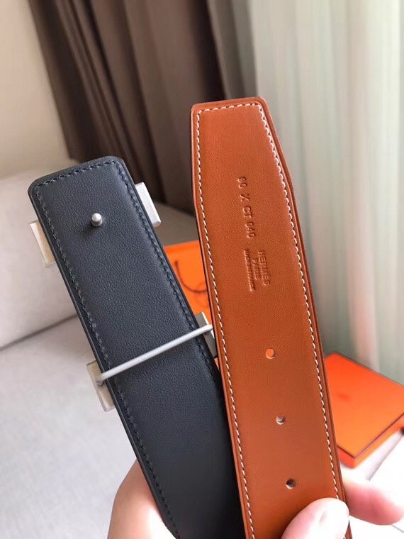 Hermes original smooth calfskin Constance 2 belt 42cm H064547 coffee